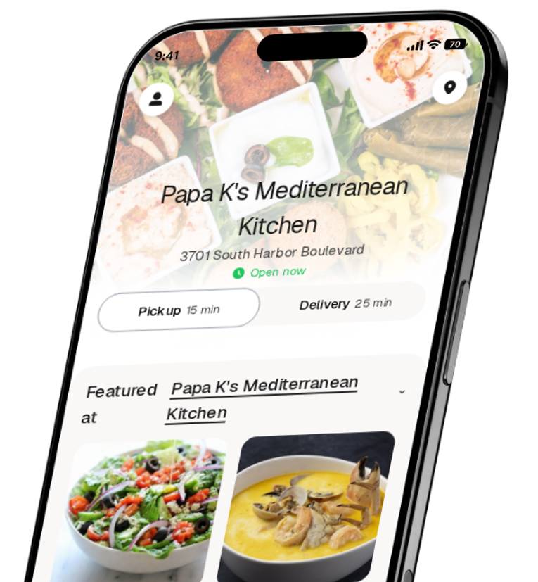 Papa K's Mediterranean Kitchen app preview